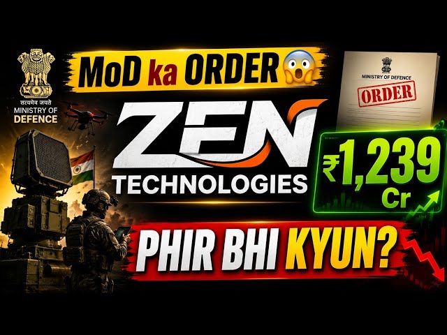 Zen Technologies: MoD Order ke Baad Bhi Stock Kyun Nahi Chala? ₹1,239 Cr Order Book Explained