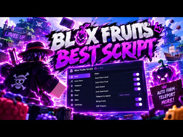 🔥 Blox Fruits Script | Auto Farm, Fast Attack, Sea Events, Fruit Spawner, Mastery & More | NO KEY