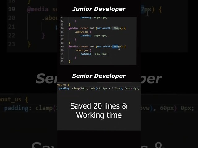 CSS tutorial learn how to write optimized responsive code using Clamp()