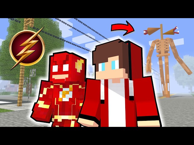 Maizen: JJ become the Flash vs Siren Head  Minecraft Animation JJ and Mikey