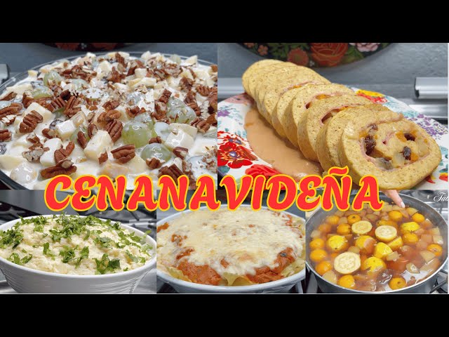 CENA NAVIDEÑA FÁCIL CON $1000 Y SIN HORNO | plato fuerte, guarnición, postre 🎄