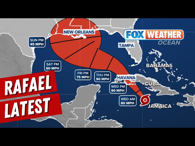 Tropical Storm Rafael Continues To Strengthen, Eyes Gulf of Mexico