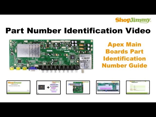 TV Part Number Identification Guide for Apex Main Boards (LCD, LED, Plasma TVs)