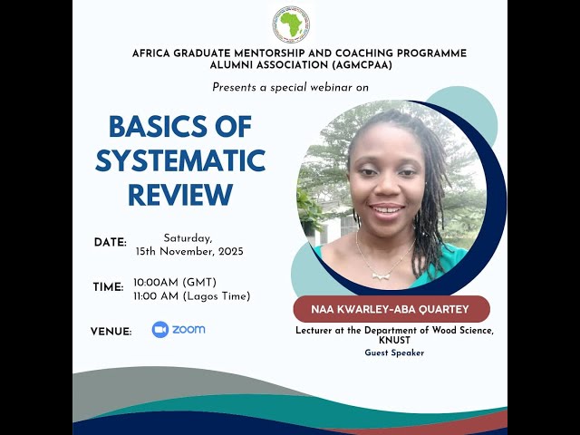 AGMCPAA Webinar: Basics of Systematic Review