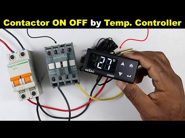 Temperature Controller Wiring with Contactor @TheElectricalGuy