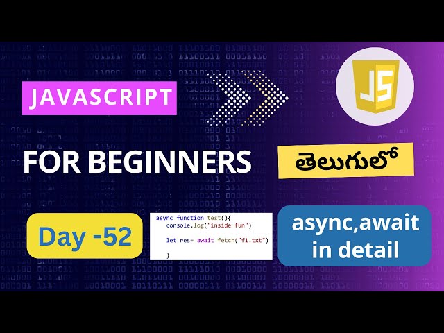 Async await  in JavaScript | Async await | JavaScript  for beginners |JavaScript async await