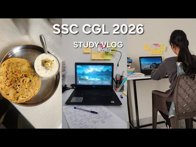A Realistic Study Day at Home 📚 | SSC CGL 2026🎯 | Productive study vlog for cgl aspirants #ssc