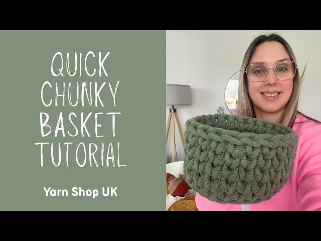 1 Hour Crochet Basket Tutorial | Easy Chunky Basket 
