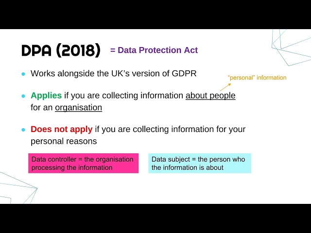 Data Protection Act (2018)