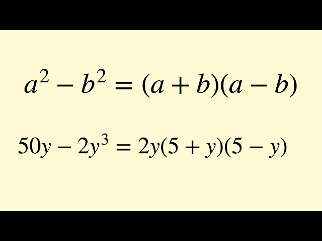 The Difference of Two Squares - GCSE mathematics
