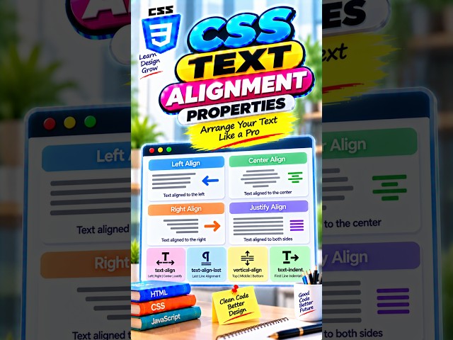 CSS Text Alignment Properties आसान भाषा में | Left, Right, Center और Justify | CSS Tutorial