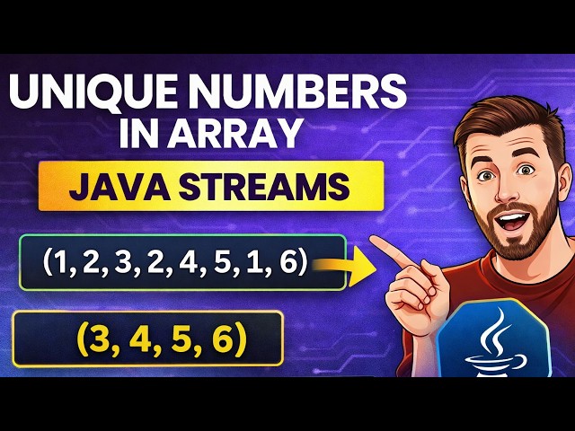 Find Unique Numbers in an Array Using Java Streams | Java Stream Interview Program