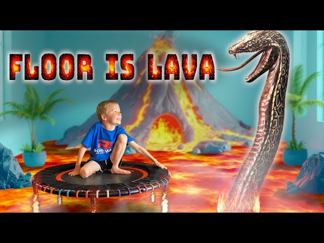 Trampoline Workout For Kids  |  Floor Is Lava  |  PE Bowman