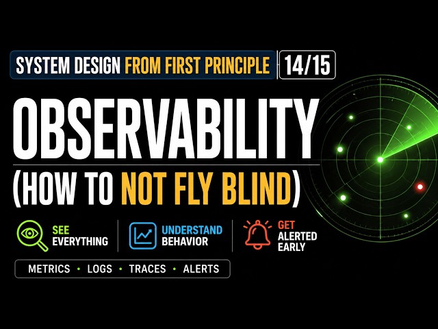 System Design from First princple(14/15): Observability (How to Not Fly Blind)