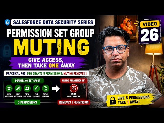 Permission Set Group Muting in Salesforce | Give Access, Then Take One Permission Away | Video 26