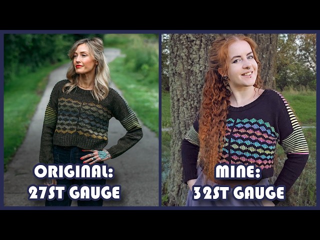 How to change gauge in knitting patterns - step by step tutorial