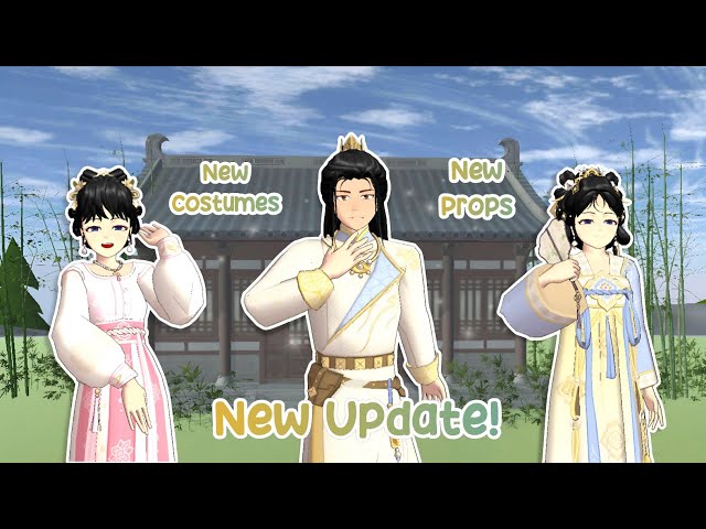 New Update! Tang Dynasty Costumes and Props. 🪭 Sakura School Simulator Chinese Version ❤️