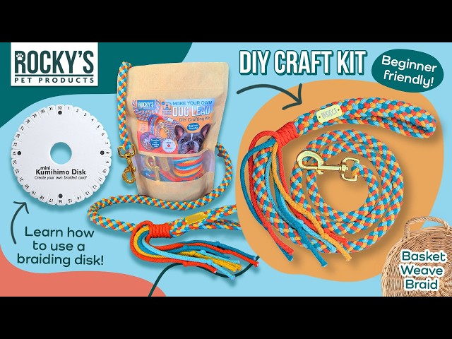 DIY Dog Lead | Make Your Own Braided Dog Lead Basket Weave Tutorial, using a Kumihimo Braiding Disk