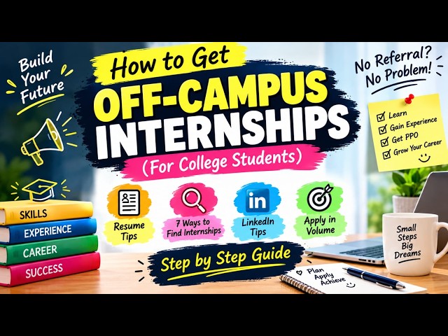 Off Campus Internship | Internship Tips | College Students | Resume Tips | LinkedIn #internship