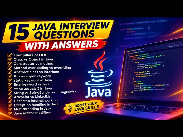 15 Java Interview Questions Every Junior Developer MUST Know
