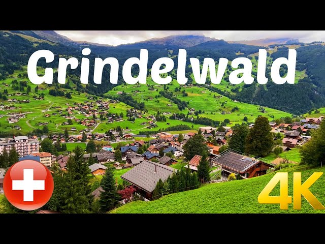 Grindelwald, Switzerland Walking Tour 4K 60fps - the most beautiful villages in the World