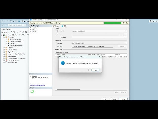 How to Restore a Database in SQL Server Management Studio (SSMS) ⏱️