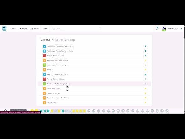 Demo of CodeHS Lesson 1.2 Variables and Data Types
