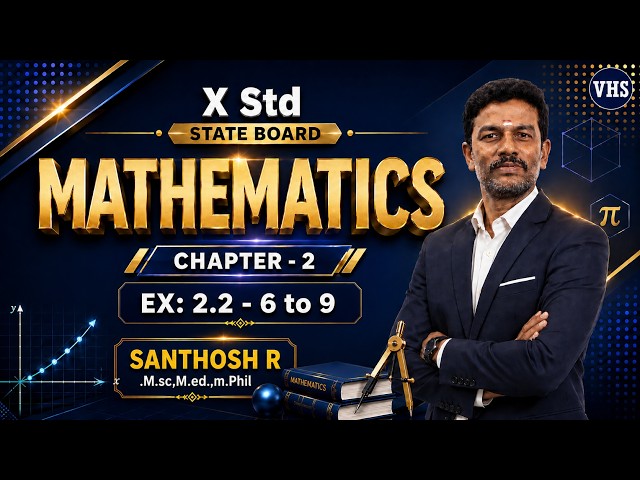 10th Maths | Chapter 2 | Exercise 2.2 Questions 6–9 | State Board | Important Questions | Santosh R