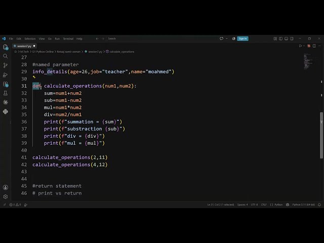 Print vs Return Statement in Functions