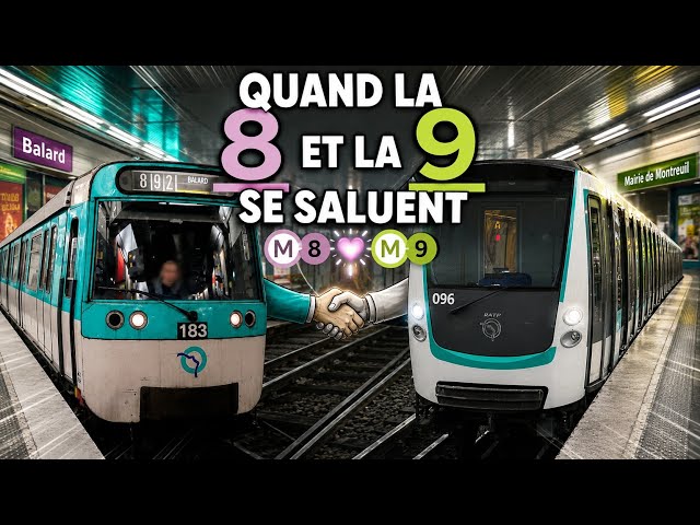 Métro de Paris... Quand la 8 et 9 se saluent !!!