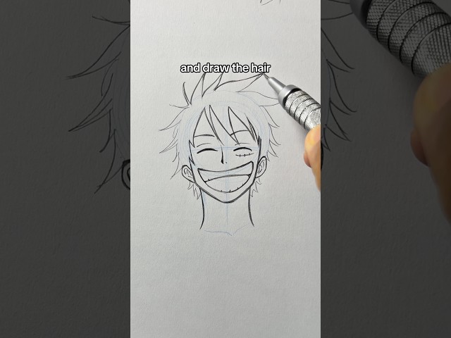 How to draw Monkey D Luffy (step by step)