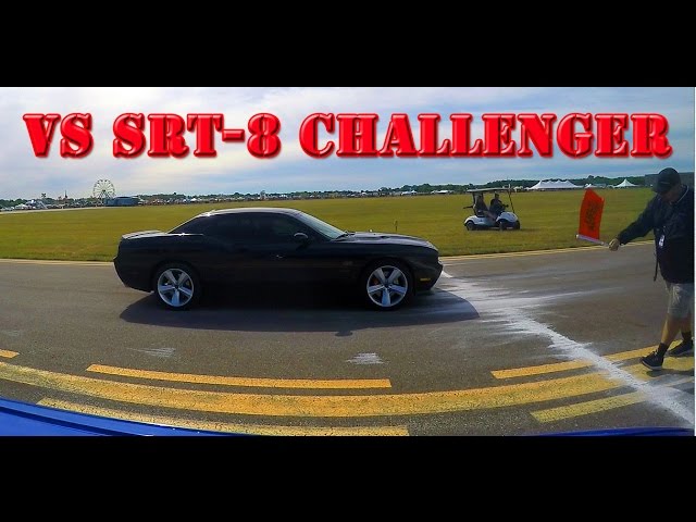Audi B5 S4 vs Dodge Challenger SRT-8 Hemi 392 1/2 mile drag race - Battle Creek SpeedFest