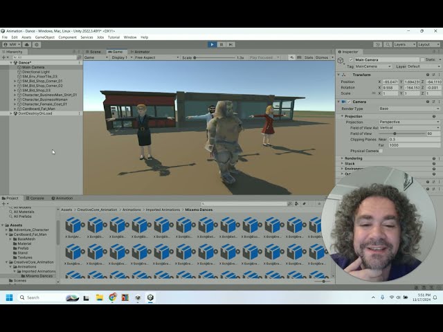 Lesson 14, Part 1 Animating Dancing Characters in a Music Video with Unity 🎶