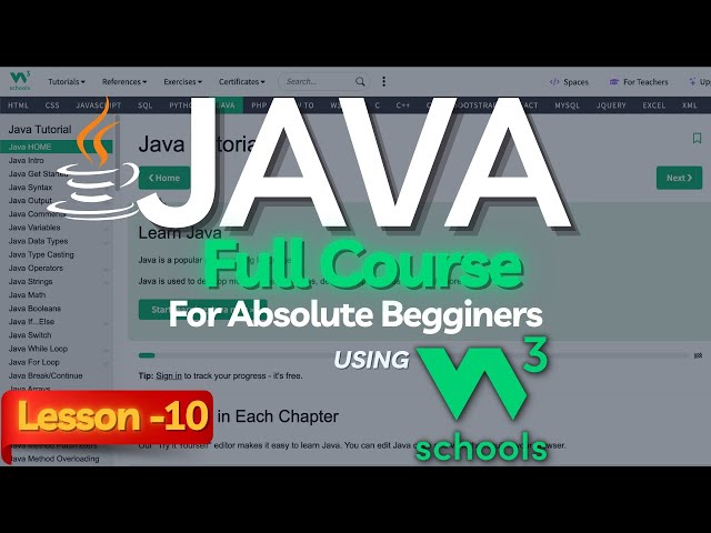 W3Schools Java Full Course For Beginners: Lesson-10 | Java W3Schools Tutorial | Java If Else