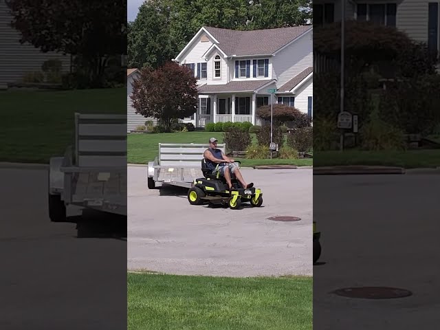 Look what the Ryobi Zero Turn Mower can do #shorts