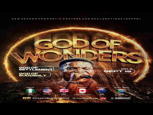 GOD OF WONDERS; GOD OF SETTLEMENT; GOD OF SUDDENLY [DAY 2] || NSPPD || 15TH SEPTEMBER 2026