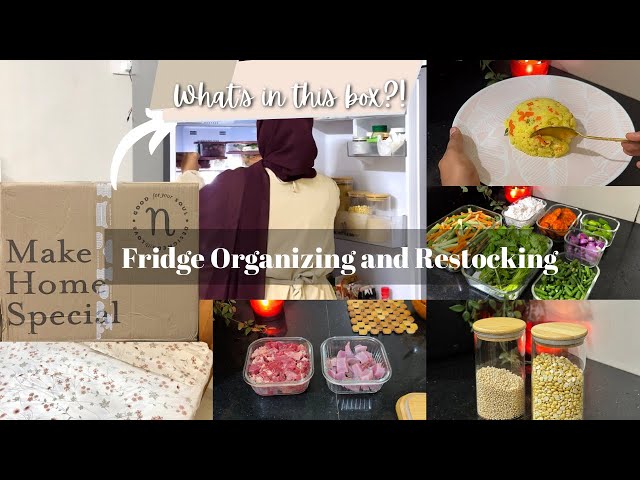Fridge organizing and restocking🌷 ft. Nestasia @NestasiaHomeDecor 