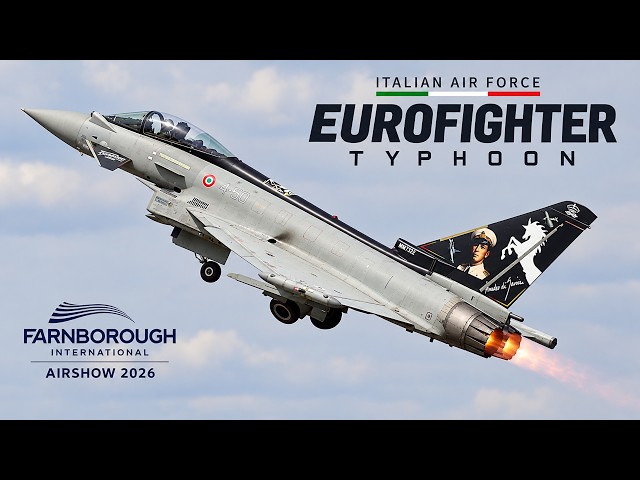 Almost MACH 1! Italian Eurofighter Typhoon at Farnborough Airshow 2026