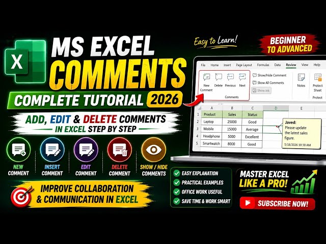 Excel Comments vs Notes | किस Feature को कब Use करें? Complete Guide (Hindi)