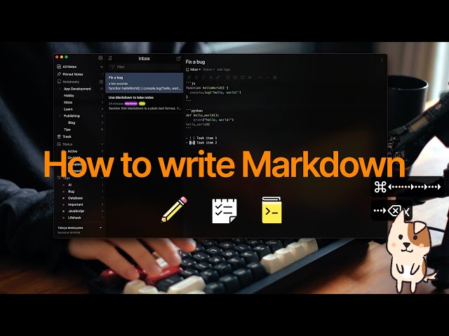 Inkdrop tutorial part.1 - How to write Markdown notes