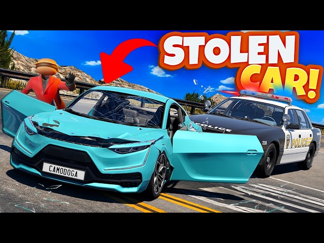 Stealing Cars in BeamNG Drive Career Mode Went TERRIBLY Wrong!