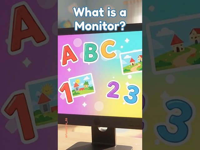 🖥️ What is a Monitor? | Learn Computer Basics for Kids 🌈💻| L-3 | #computereducation #kidsvideo #kids