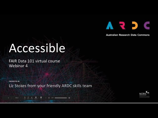 FAIR data 101 training - Accessible #4