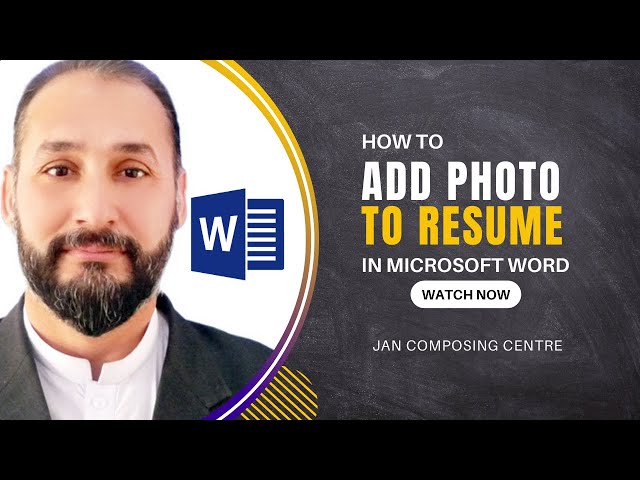 How to Insert Photos in Resume | Microsoft Word
