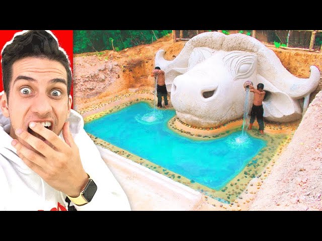 PRIMITIVE KID Builds UNDERGROUND BUFFALO HOUSE with SWIMMING POOL!