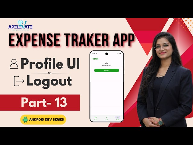 59. Expense Tracker App | Profile Screen & Fetch User Data from Firestore | Android Project