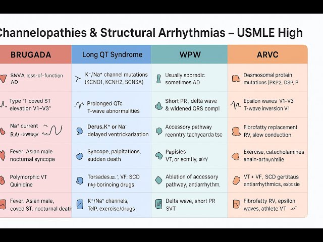 Primary Cardiac Arrhythmogenic Disorders USMLE STEP 1 podcast