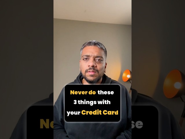 3 Things I NEVER Do With Credit Cards  #moneywithmayur #shorts