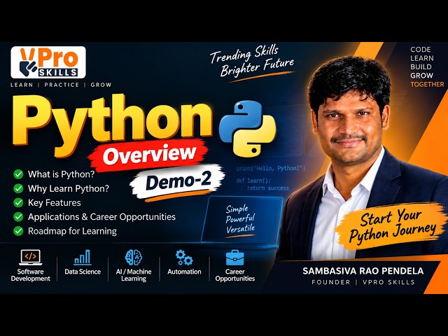 Day-2(Demo) | Python Overview | Python Programming Fundamentals | VPro Skills