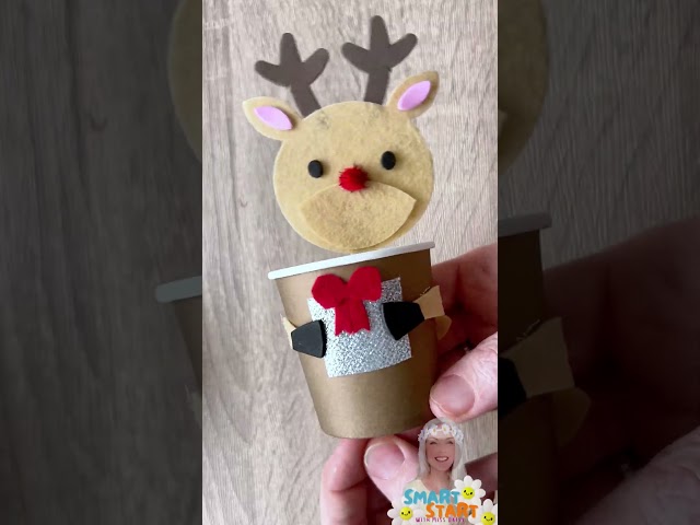 Simple reindeer craft that actually looks cute #kidscrafts #christmascrafts #diy